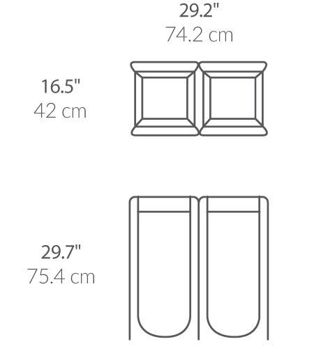 double x-frame hamper