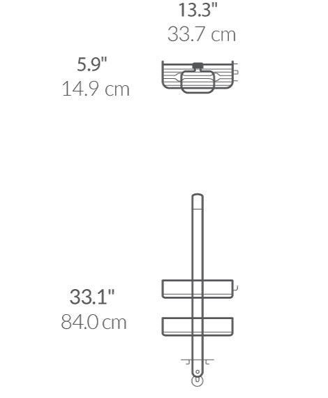 over door adjustable shower caddy