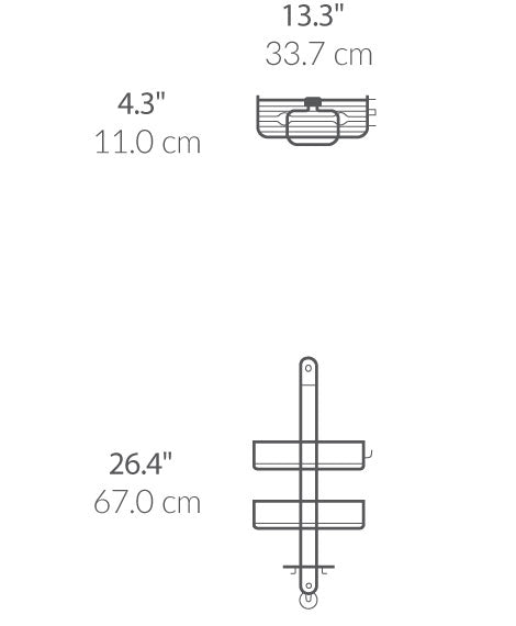 medium adjustable shower caddy