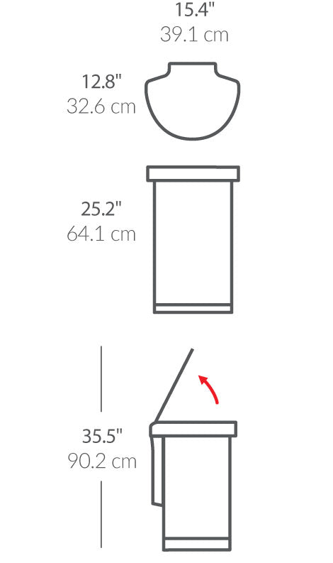 45L semi-round sensor can