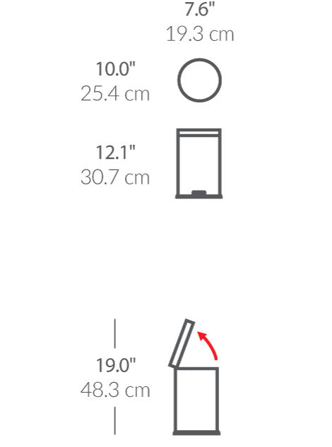 4.5L round step can