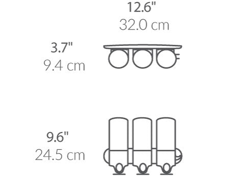 triple wall mount pump