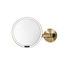 hard-wired wall mount sensor mirror - brass finish - main image